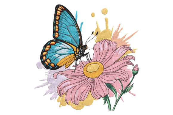Butterfly and Bloom: A Seasonal Embroidery Gem