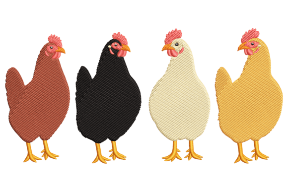 Colorful Chicken: A Seasonal Embroidery Standout