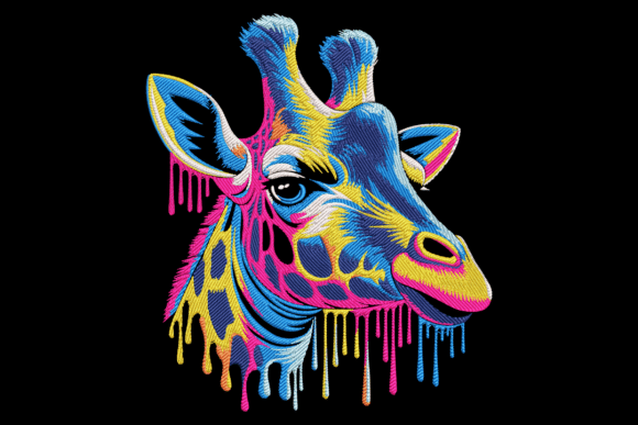 Colorful Giraffe Head