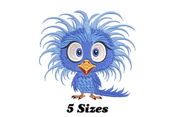 Crazy Blue Bird with Big Eyes