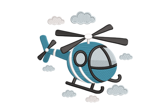 Cute Helicopter: A Charming Embroidery Design for Meaningful Gifts