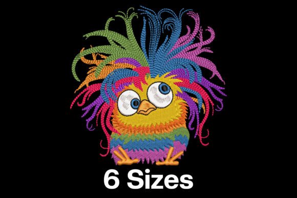 Funny Rainbow Chick: A Playful Holiday Embroidery Staple