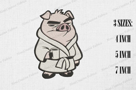 Grumpy Pig in Bathrobe