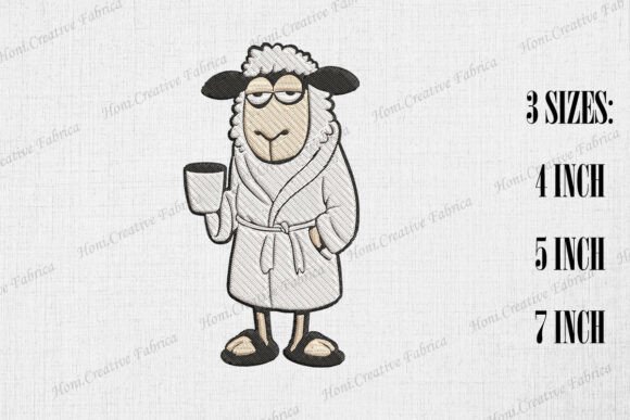 Grumpy Sheep in Bathrobe