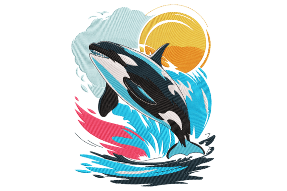 Jumping Orca Whale