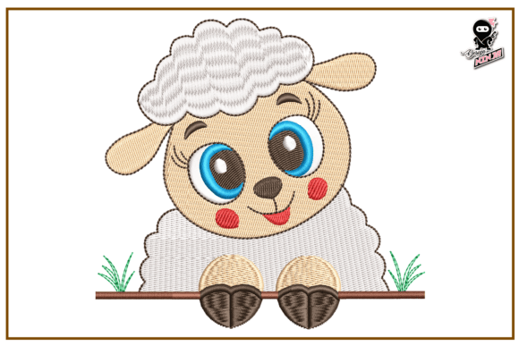 Peeking Baby Lamb