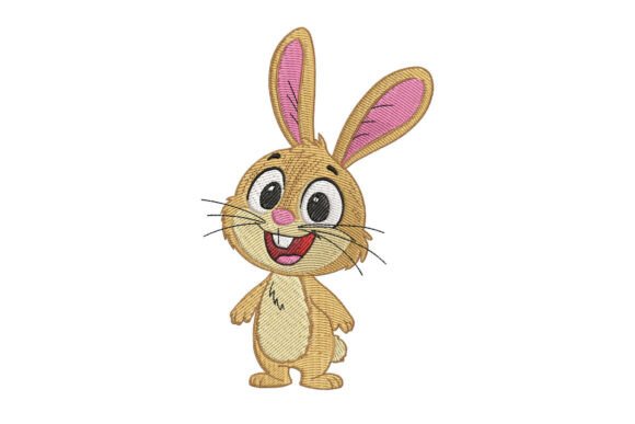 Rabbit Cartoon: A Charming, Practical Embroidery Design