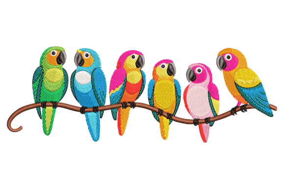 Rainbow Birds: A Playful Yet Professional Embroidery Design for Small Business Merch